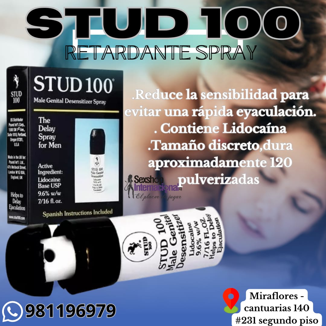 RETARDANTE ORIGINAL STUD 1OO-SPRAY-PROLONGA LA EYACULACION PRECOZ-SEXSHOP MIRAFLORES 